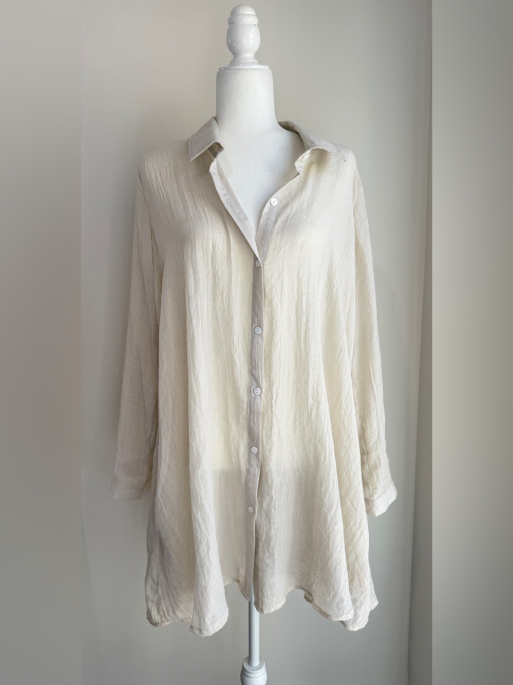 Love + Harmony Off-White Flowy T-Shirt Dress – Size Large